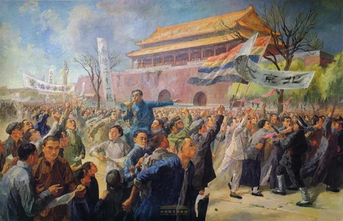周令釗《五四運動》油畫，1951年，中國國家博物館藏.jpg